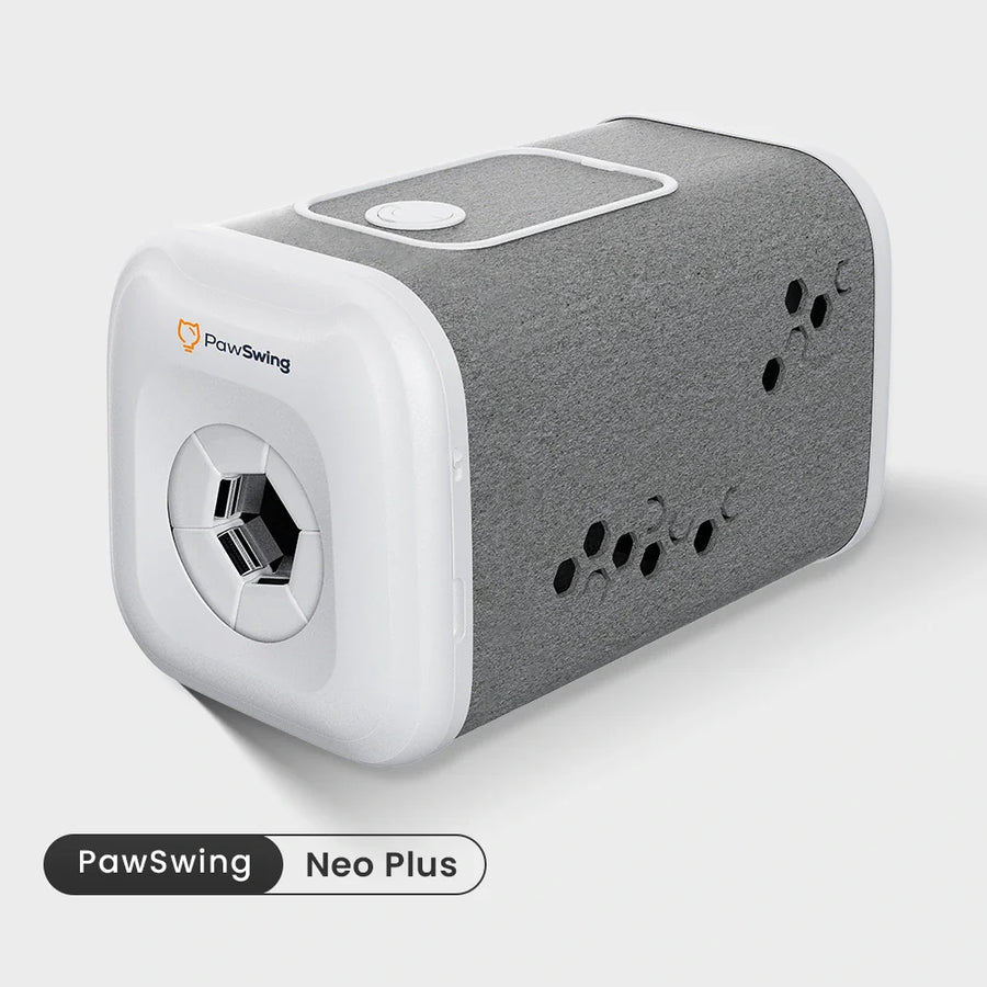 Das große PawSwing® Neo Plus Katzenhaus zur Selbstpflege mit geräumigem, modernem Filzdesign