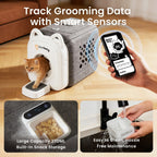 Pflegehäufigkeit mit den smarten Sensoren im automatischen PawSwing® Pro Katzen-Pflegegerät verfolgen
