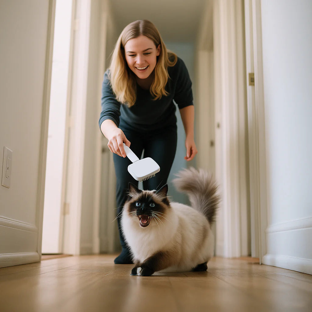 Warum mögen viele Katzen Bürsten nicht?