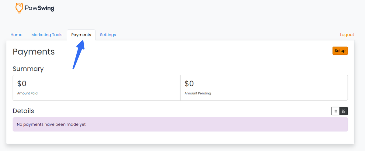 PayPal-Auszahlung im PawSwing Affiliate-Konto einrichten