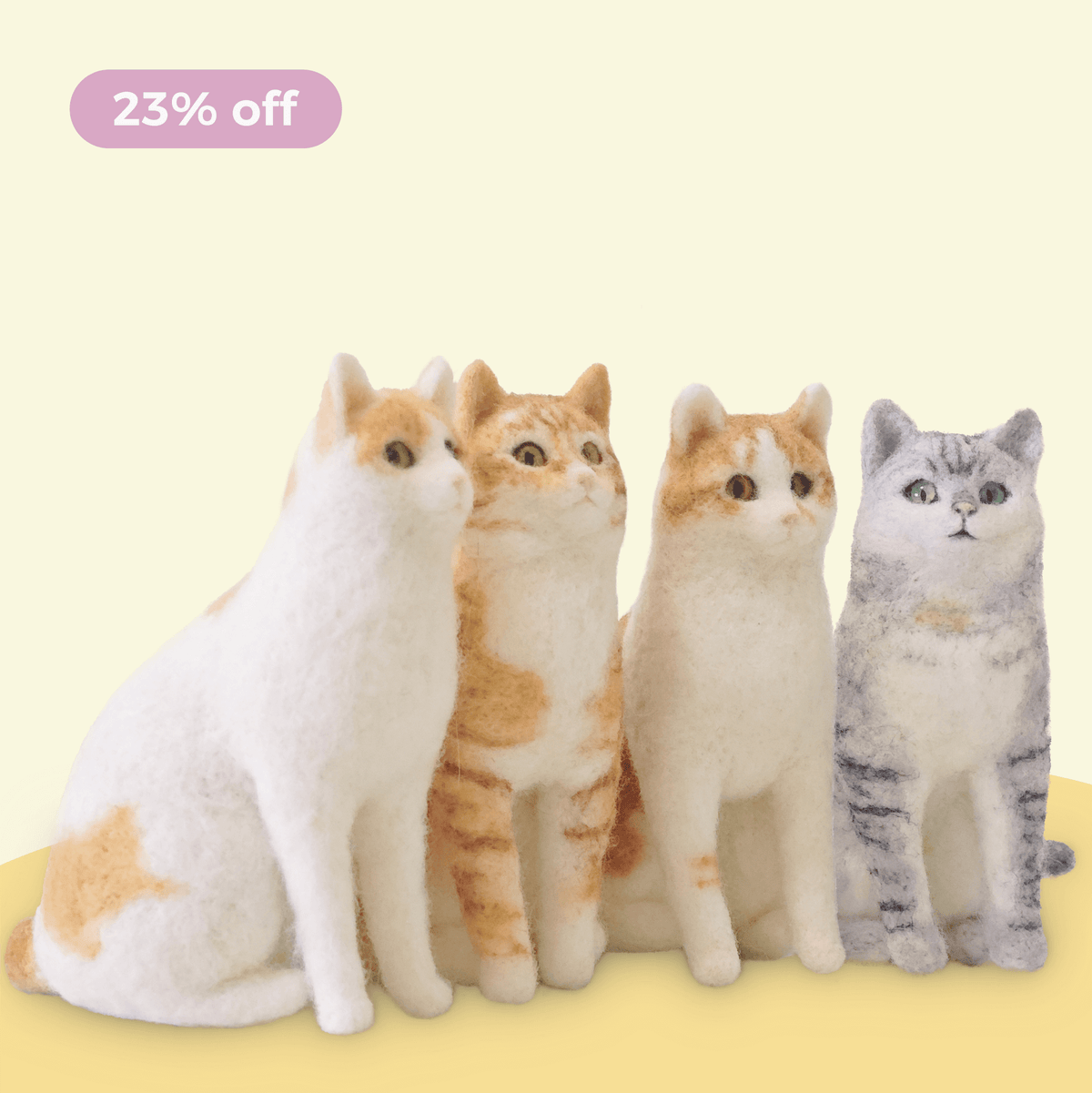 Individuelle Katzen-Filzfiguren von PawSwing®, eine besondere Art, deinen Liebling zu feiern